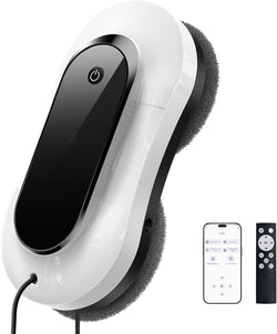 Window Cleaning Robot, 3000Pa Suction & Ultrasonic Spray Window Cleaner Robot Smart Path Planning & Edge Detection, Remote/APP Control for High-Rise Windows,Mirrors,Tiles-Streak-Free&Anti-Fall