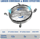janz 24'' Surface Cleaner and 24 FT Telescoping Wand