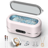 Ultrasonic Jewelry Cleaner, 48KHz Ultrasonic Cleaner Machine for Jewelry, Eyeglasses, Rings, Watch Strap, Dentures- Dual Cleaning Modes, 304 Stainless Steel Tank