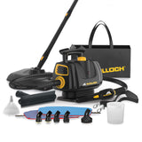 McCulloch MC1385 Deluxe Canister Steam Cleaner, 2-Hour Runtime, Chemical-Free, 23 Accessories: Mop Head, Brushes & More - Built for Home, Tile, Carpet, Furniture, & Personal Car Detailing