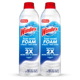Windex Fast Shine Foam Glass Cleaner, No-Drip Aerosol Cleaning Spray, 19 oz.