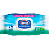 Clorox Disinfecting Wipes, Bleach Free Cleaning Wipes, Household Essentials, Dorm Room Essentials, Fresh Scent, Moisture Seal Lid, 75 Wipes, Pack of 3 (New Packaging)