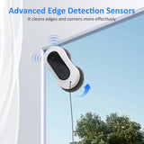 Window Cleaning Robot, 3000Pa Suction & Ultrasonic Spray Window Cleaner Robot Smart Path Planning & Edge Detection, Remote/APP Control for High-Rise Windows,Mirrors,Tiles-Streak-Free&Anti-Fall