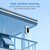 Window Cleaning Robot, 3000Pa Suction & Ultrasonic Spray Window Cleaner Robot Smart Path Planning & Edge Detection, Remote/APP Control for High-Rise Windows,Mirrors,Tiles-Streak-Free&Anti-Fall