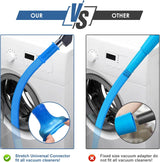 2 Pieces Dryer Vent Cleaner Kit Compatible with All Vacuum Cleaner, Dryer Lint Brush and Vacuum Hose Attachment with Stretch Universal Connector, Quickly Lint Remover
