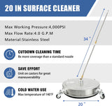 JANZ 24 FT Telescoping Wand and 20'' Surface Cleaner