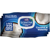 Clorox Scentiva Wipes, Bleach Free Cleaning Wipes, Household Essentials, Dorm Room Essentials, Tahitian Grapefruit Splash, 75 Count (Pack of 3)