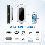 Window Cleaning Robot, 3000Pa Suction & Ultrasonic Spray Window Cleaner Robot Smart Path Planning & Edge Detection, Remote/APP Control for High-Rise Windows,Mirrors,Tiles-Streak-Free&Anti-Fall
