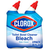 Clorox Toilet Bowl Cleaner, Clinging Bleach Gel, Ocean Mist - 24 Ounces, Pack of 2