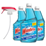Windex Glass and Window Cleaner Spray Bottle, Packaging Designed to Prevent Leakage and Breaking, Surface Cleaning Spray, Original Blue Scent, 23 Fl Oz