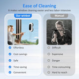 Window Cleaning Robot, 3000Pa Suction & Ultrasonic Spray Window Cleaner Robot Smart Path Planning & Edge Detection, Remote/APP Control for High-Rise Windows,Mirrors,Tiles-Streak-Free&Anti-Fall