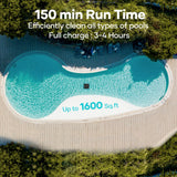 AIPER Scuba N1 Cordless Robotic Pool Cleaner, Wall & Waterline & Floor Cleaning, Smart Navigation, Superior Mobility, Four Cleaning Modes for Inground Pools up to 1600 sq.ft (Renewed)